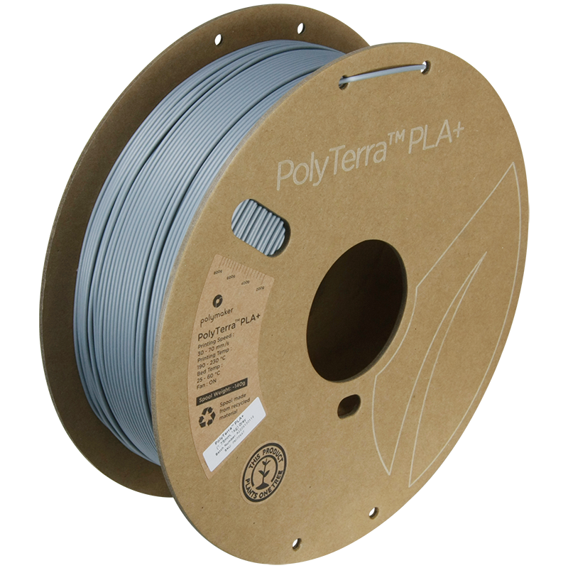 Polymaker | PolyTerra PLA+ | Grey | 1.75mm | 1 kg