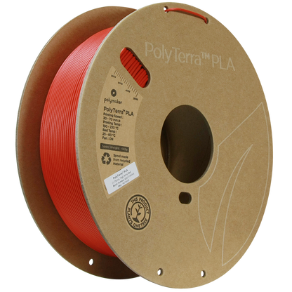 (UDGÅR) Polymaker | PolyTerra PLA | Army Red | 1.75mm | 1 kg