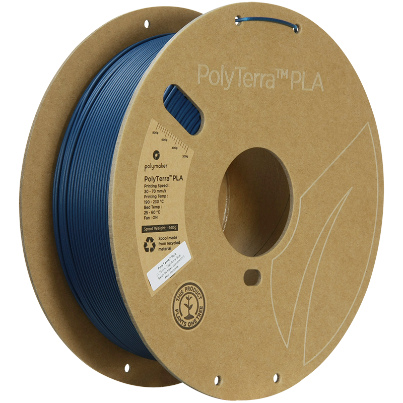 (UDGÅR) Polymaker | PolyTerra PLA | Army Blue | 1.75mm | 1 kg