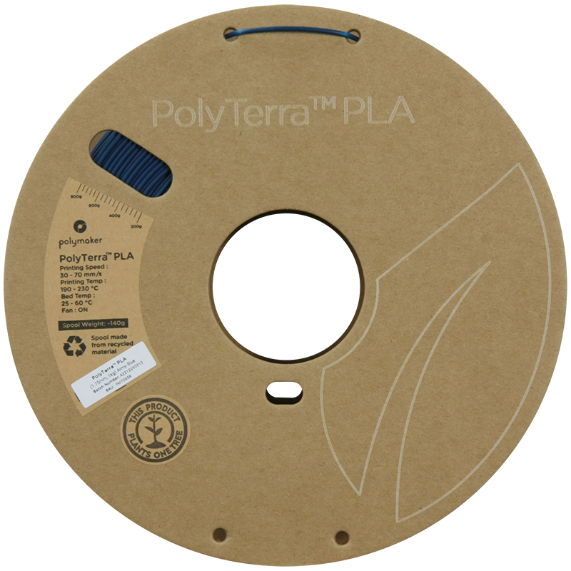 (UDGÅR) Polymaker | PolyTerra PLA | Army Blue | 1.75mm | 1 kg