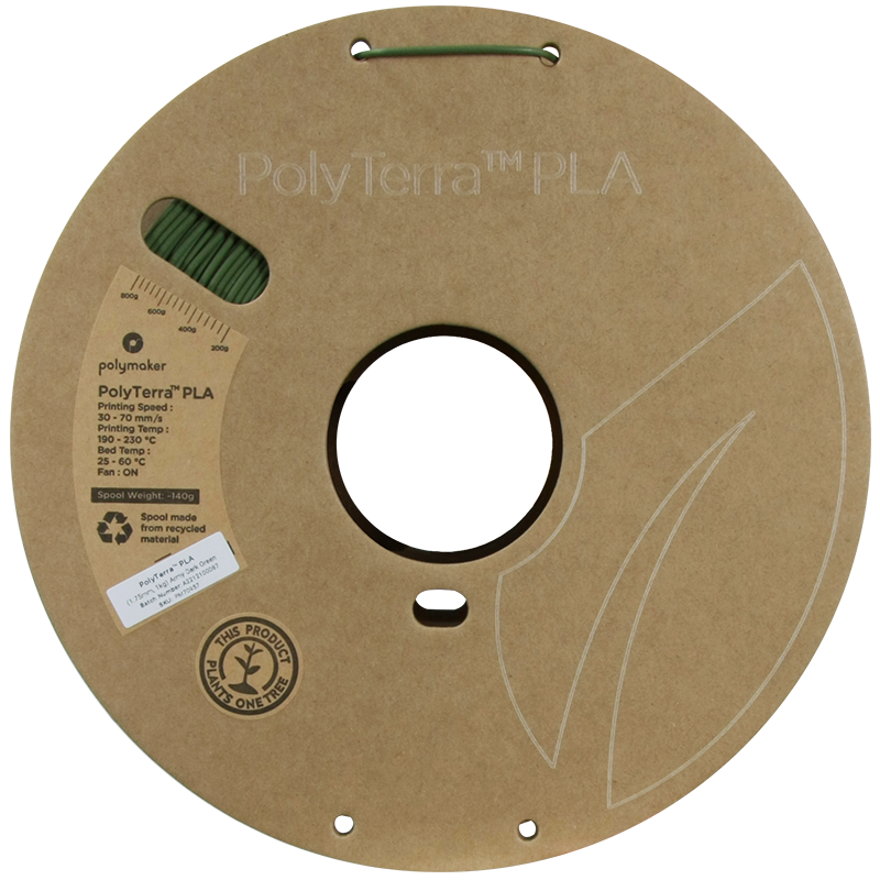 Polymaker | PolyTerra PLA | Army Dark Green | 1.75mm | 1 kg