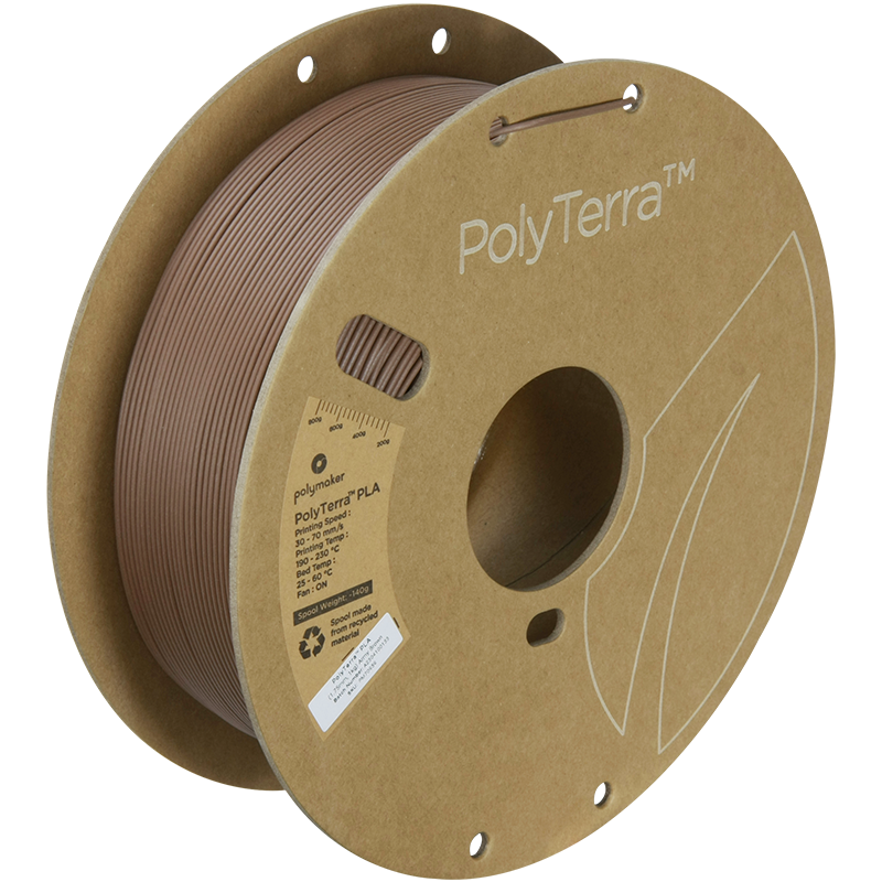 (UDGÅR) Polymaker | PolyTerra PLA | Army Brown | 1.75mm | 1 kg