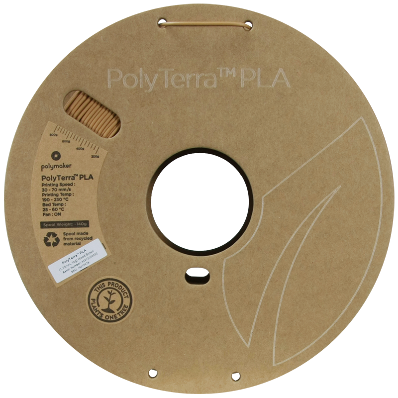 Polymaker | PolyTerra PLA | Wood Brown | 1.75mm | 1 kg