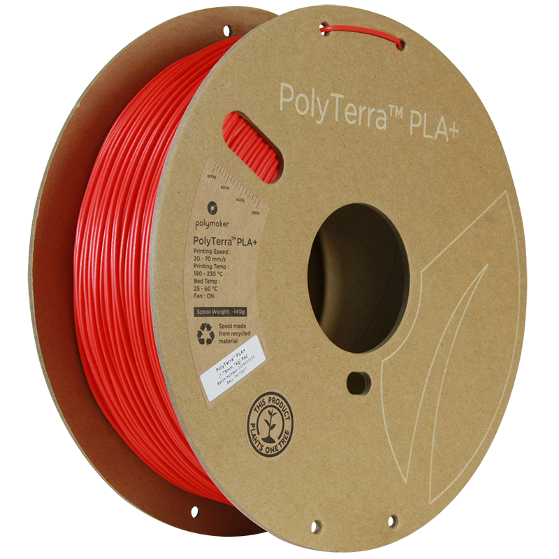 Polymaker | PolyTerra PLA+ | Red | 1.75mm | 1 kg