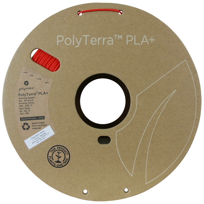 Polymaker | PolyTerra PLA+ | Red | 1.75mm | 1 kg