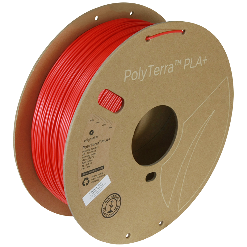 Polymaker | PolyTerra PLA+ | Red | 1.75mm | 1 kg
