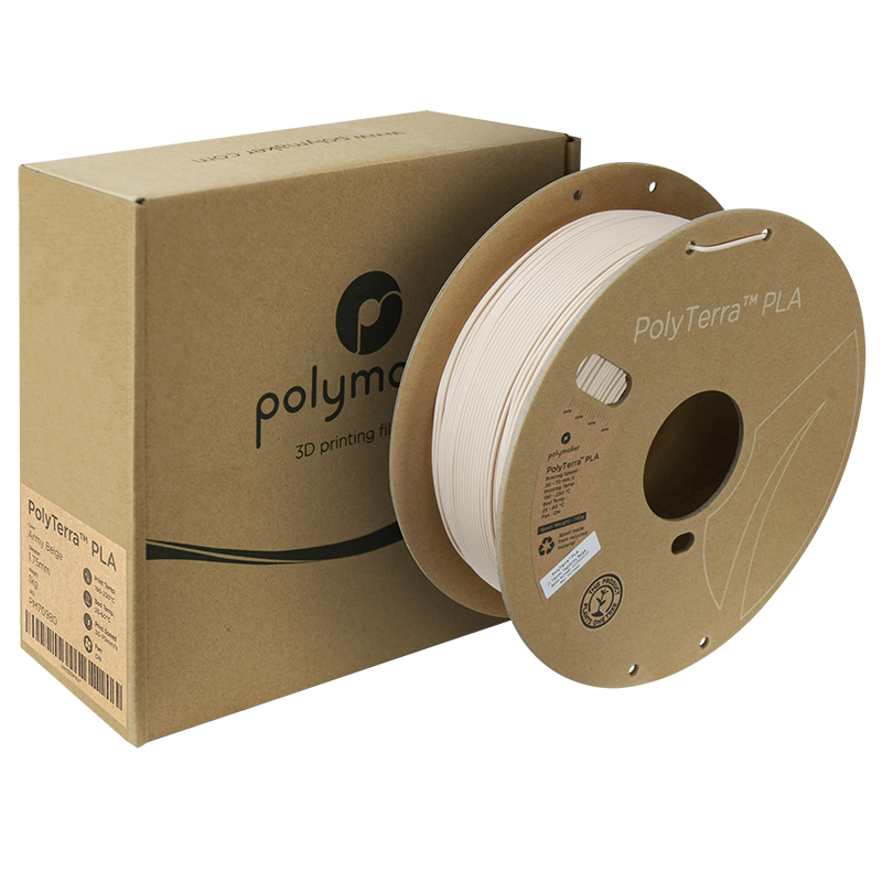 (UDGÅR) Polymaker | PolyTerra PLA | Army Beige | 1.75mm | 1 kg