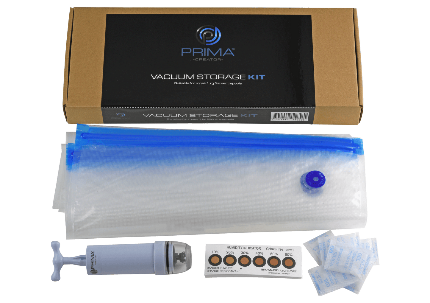PrimaCreator Air Tight Filament Storage Set – vakuumsæt til filament