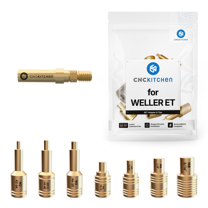 Installationsspidser M2-M8 til Weller ET-loddekolbe