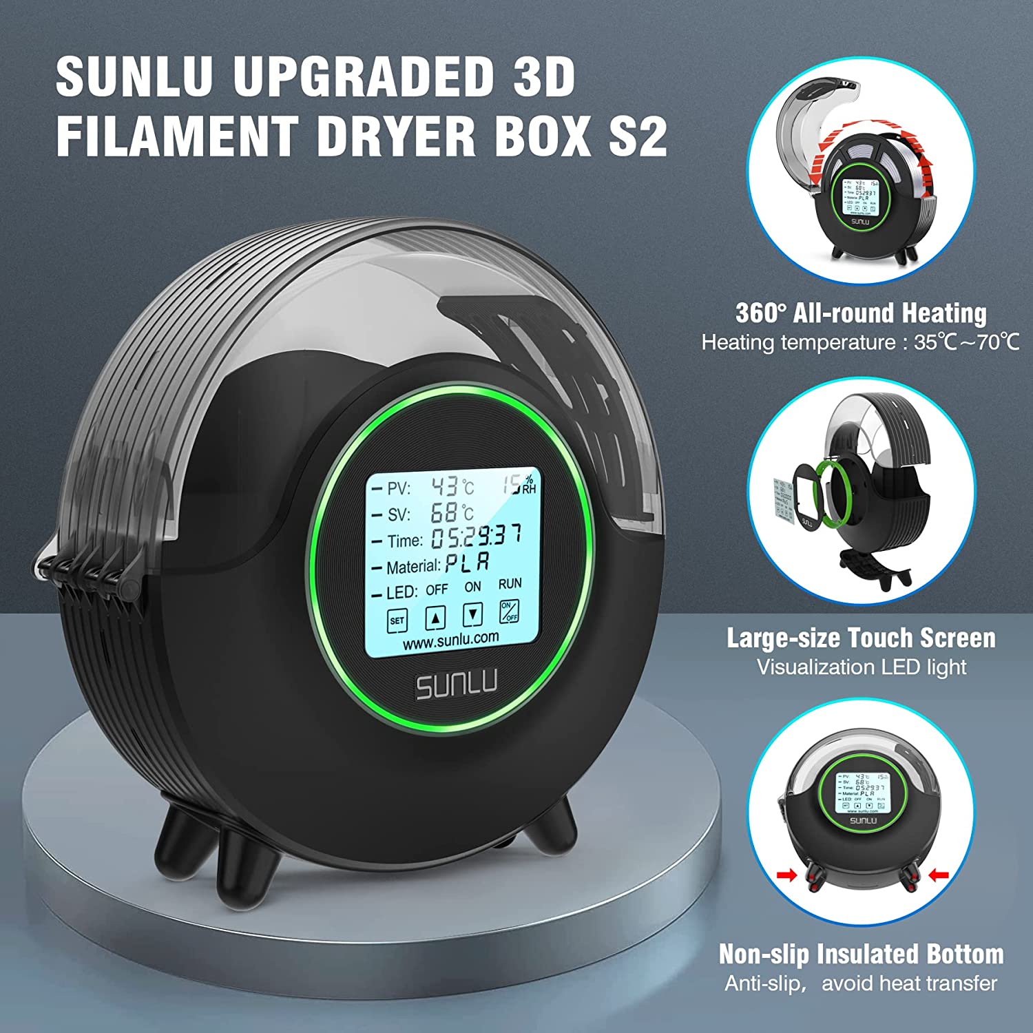 SUNLU FilaDryer S2 – filamenttørrer
