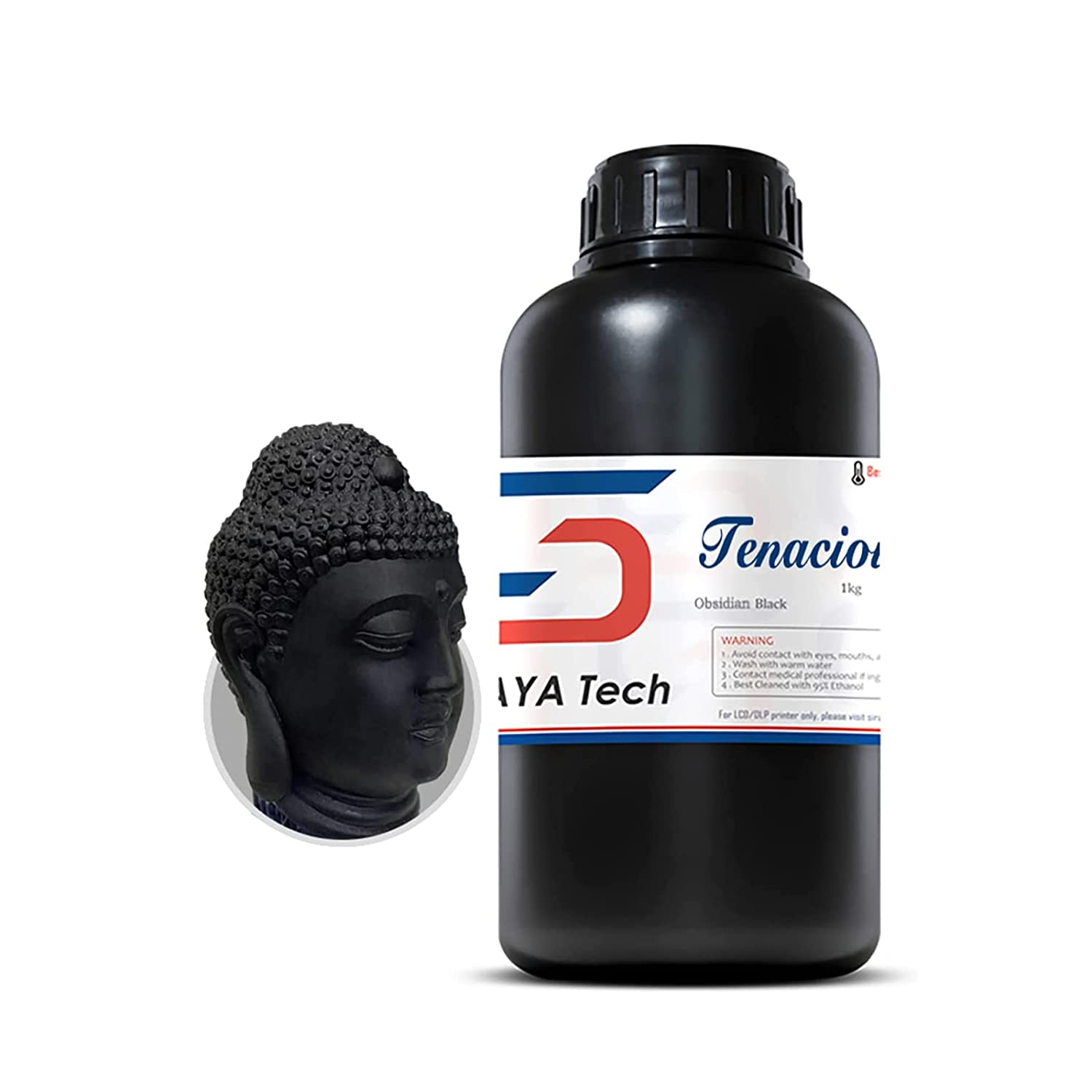 Siraya Tech Tenacious 65D Obsidian Black 1 kg – fleksibel resin