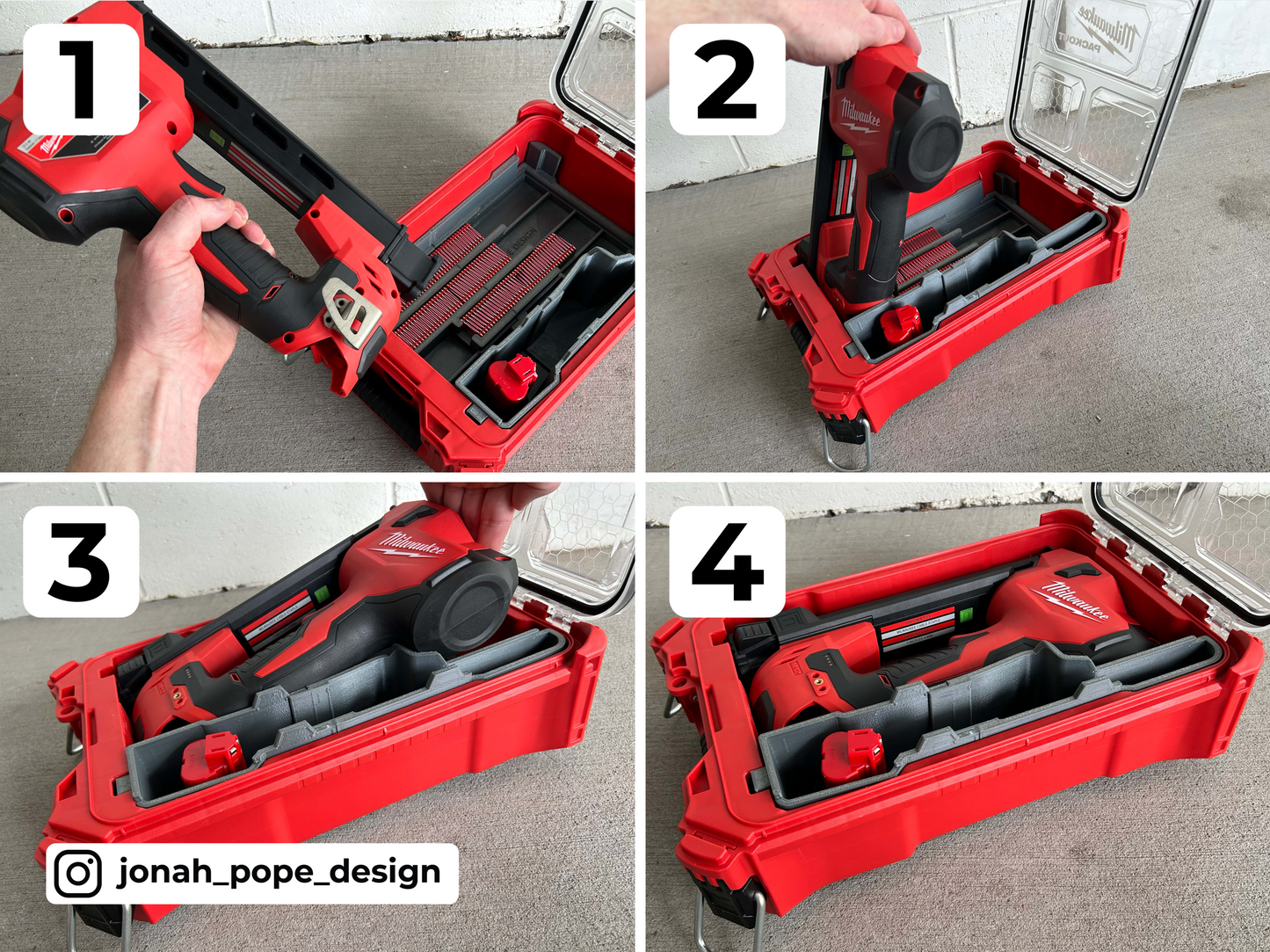 Milwaukee Packout - Opbevaringsindsats til M12 kabelklammepistol