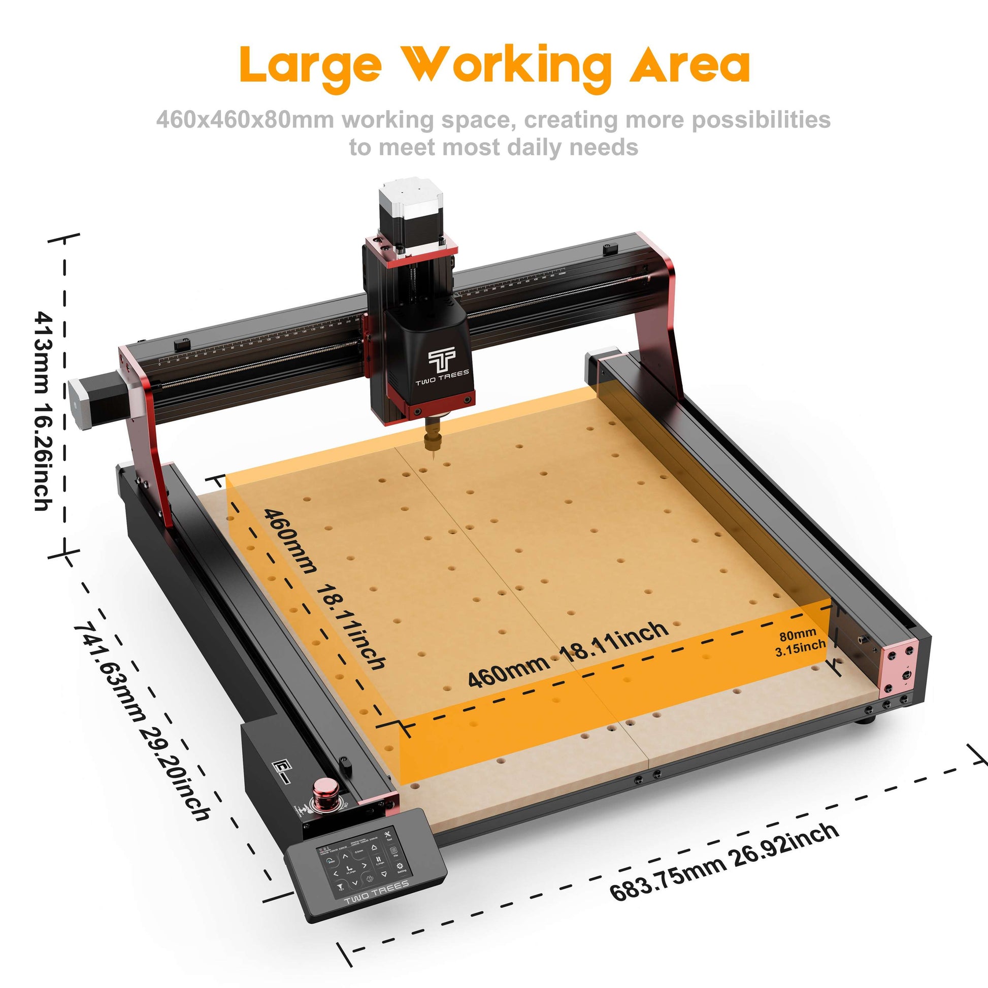 TwoTrees TTC450 Pro – CNC-fræser 460 × 460 mm