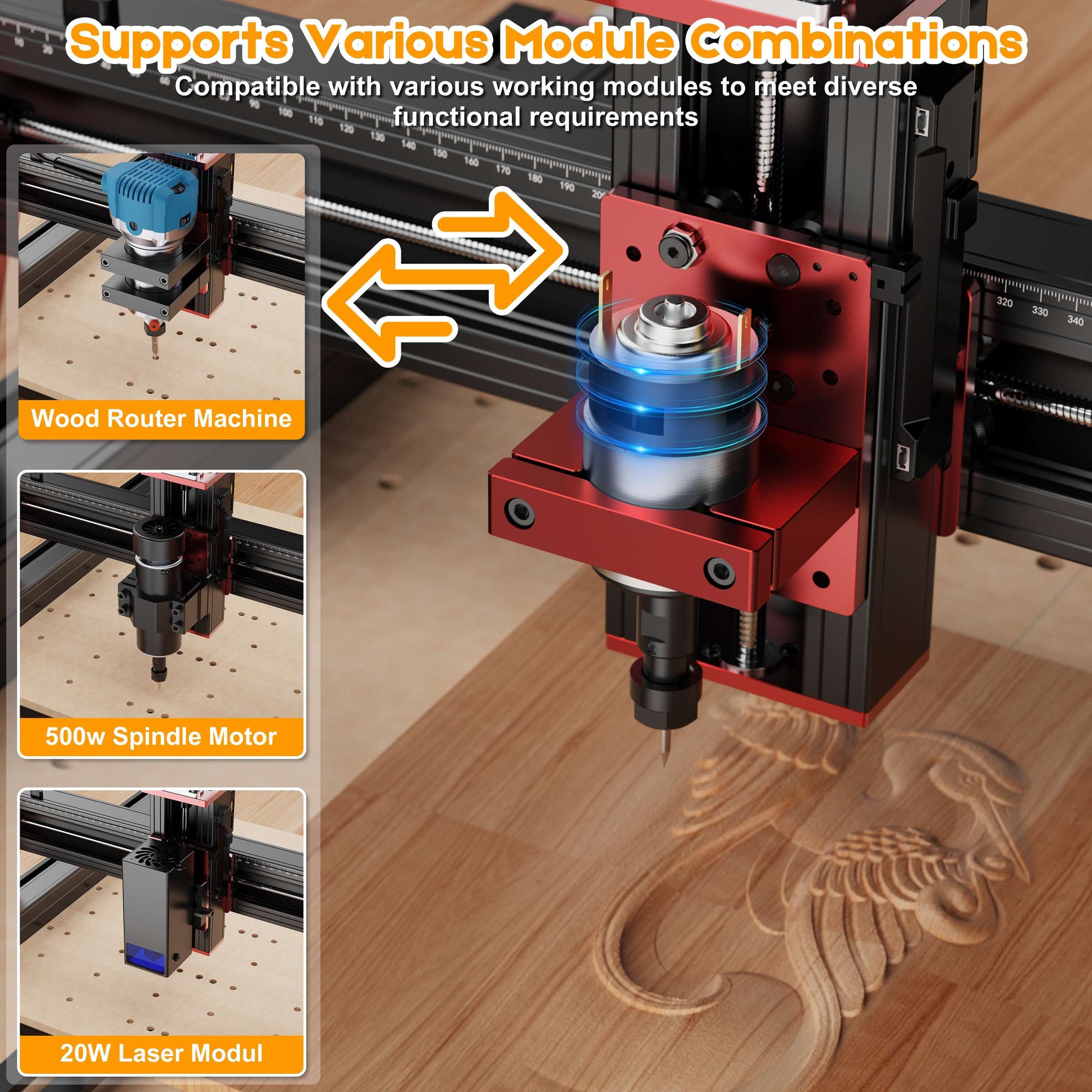 TwoTrees TTC450 Pro – CNC-fræser 460 × 460 mm