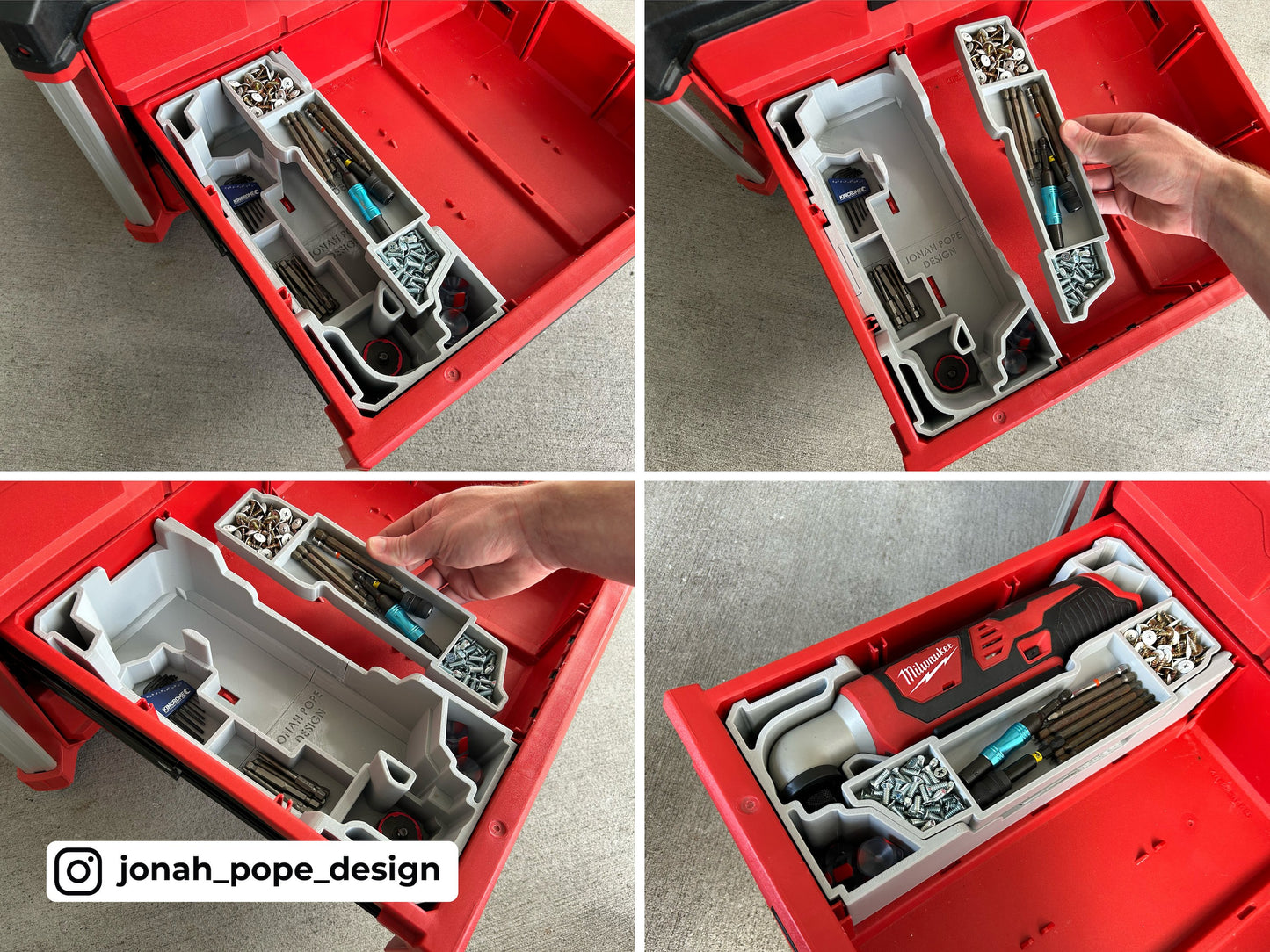 Milwaukee Packout - Opbevaringsindsats til M12 vinkelbore/skruemaskine og vinkelslagskruemaskine (Slimline)
